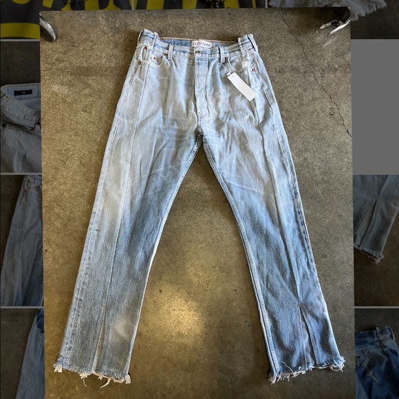 EB Denim Blue Straight Leg Jeans - Picture 3 of 9